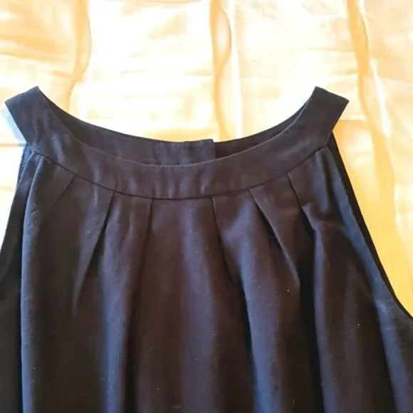 Loft Size 0 Navy Blue Linen Sleeveless Dress - Picture 4 of 7